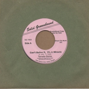 Tamalia Banks : Can't Believe It, It's A Miracle / My Love Will Last Forever (7", Single, Promo)