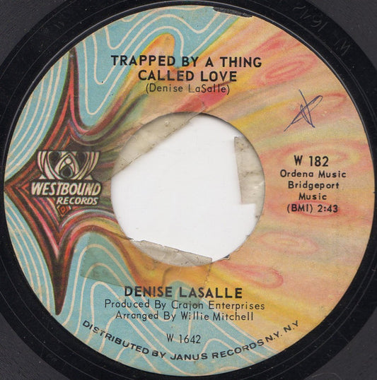Denise LaSalle : Trapped By A Thing Called Love / Keep It Coming (7", Styrene, PRC)