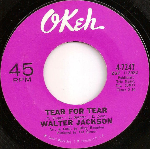Walter Jackson : It's An Uphill Climb To The Bottom (7")