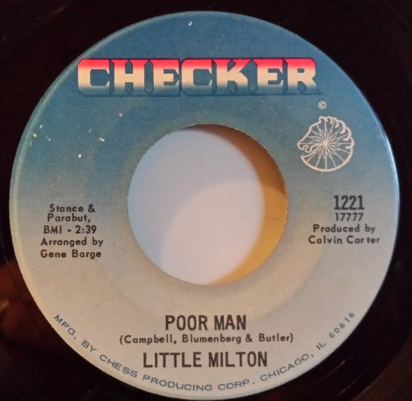 Little Milton : So Blue (Without You) / Poor Man (7")