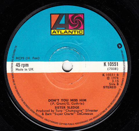 Sister Sledge : Love Don't You Go Through No Changes On Me (7", Single, RP)