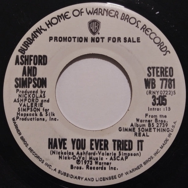 Ashford And Simpson* : Have You Ever Tried It (7", Promo, San)