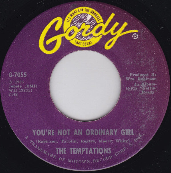 The Temptations : Beauty Is Only Skin Deep (7", Single, Ame)