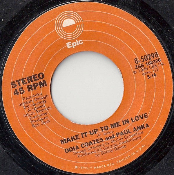 Odia Coates And Paul Anka : Make It Up To Me In Love (7")