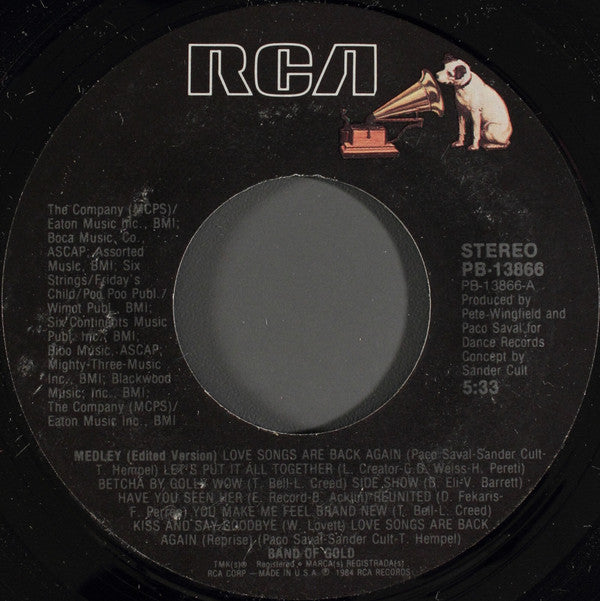 Band Of Gold : Love Songs Are Back Again (7")