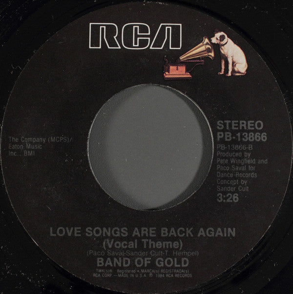 Band Of Gold : Love Songs Are Back Again (7")