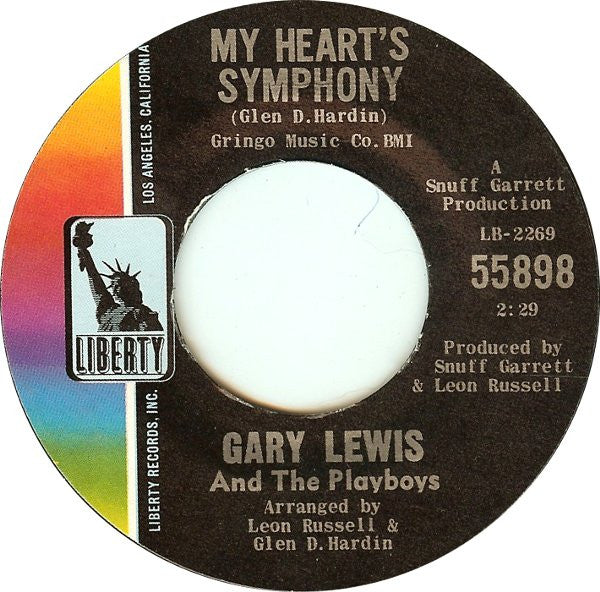 Gary Lewis & The Playboys : My Heart's Symphony (7", Single, Styrene, She)