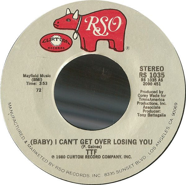 Today, Tomorrow, Forever : (Baby) I Can't Get Over Losing You (7")