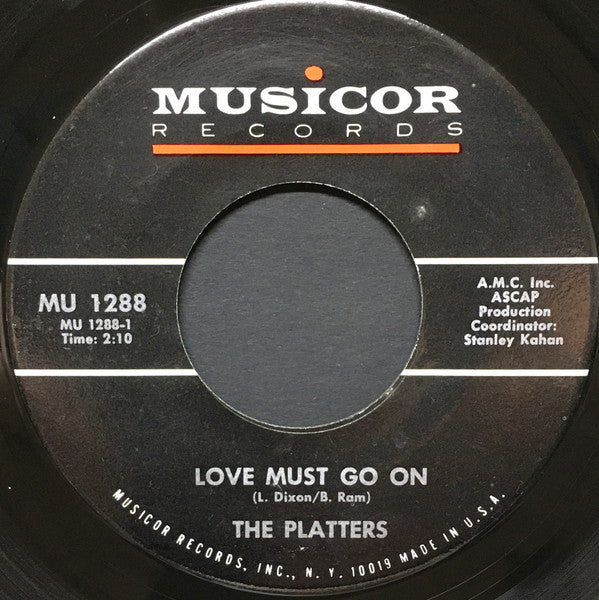 The Platters : Love Must Go On (7", Sou)