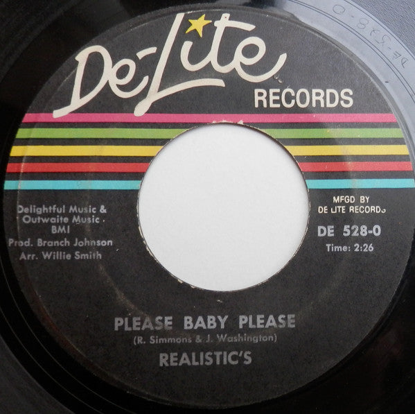 Realistic's : Please Baby Please / Too Shy (7")