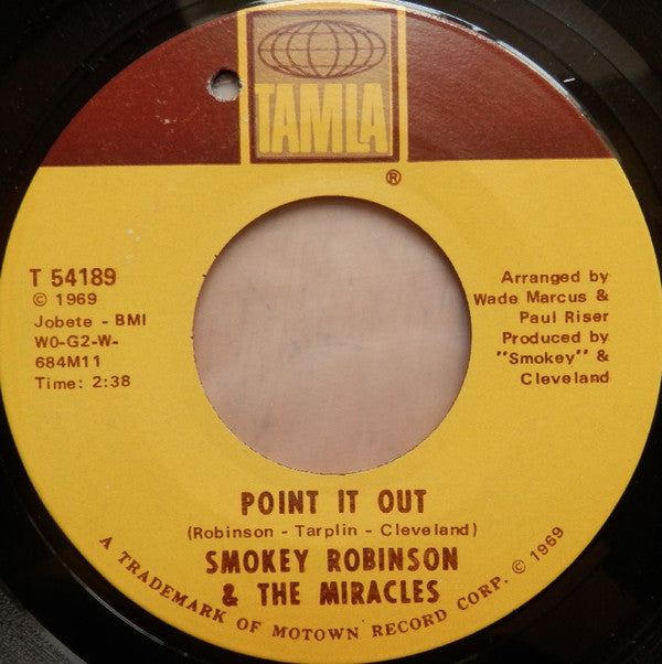 The Miracles : Point It Out / Darling Dear (7", Single, ARP)