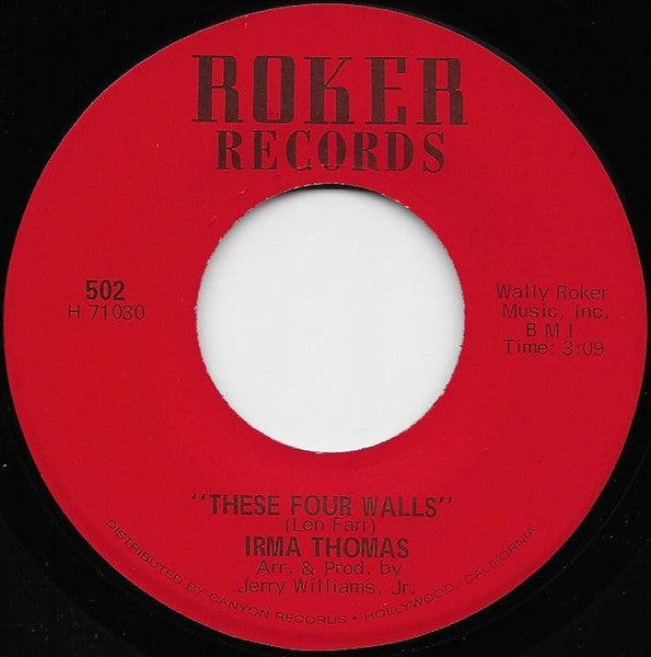 Irma Thomas : These Four Walls (7")