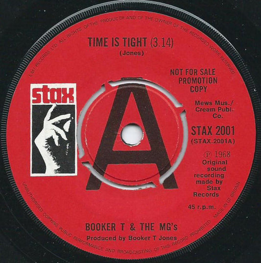 Booker T & The MG's : Time Is Tight (7", Single, Promo, RE)