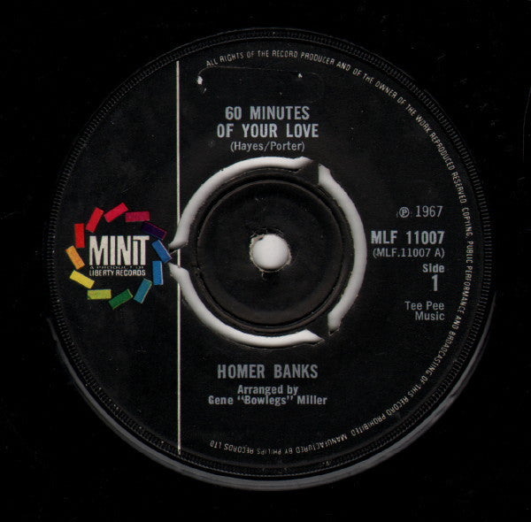 Homer Banks : 60 Minutes Of Your Love (7", Single, 3-P)
