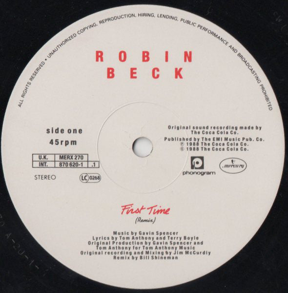 Robin Beck : First Time (12", Single)