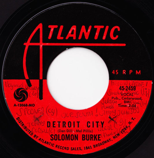 Solomon Burke : Detroit City (7", Mon)