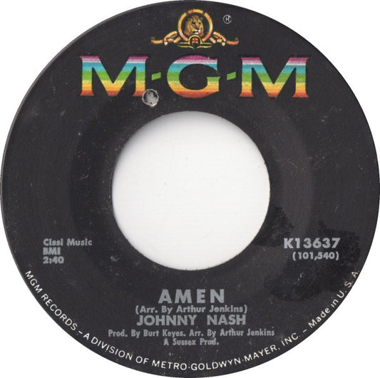 Johnny Nash : Amen / Perfumed Flower (7", Single)