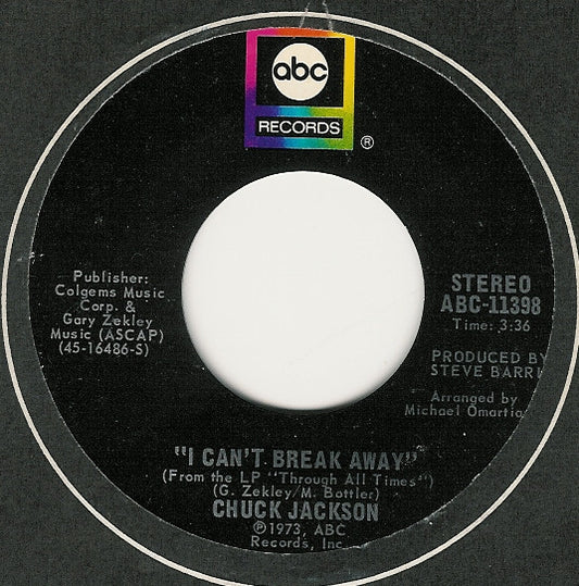 Chuck Jackson : I Can't Break Away (7", Single)