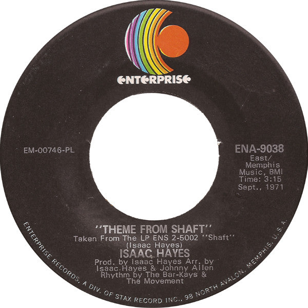 Isaac Hayes : Theme From Shaft (7", Single, Pla)