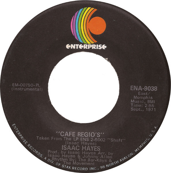 Isaac Hayes : Theme From Shaft (7", Single, Pla)