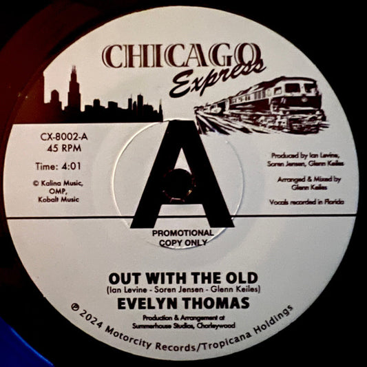 Evelyn Thomas : Out With The Old (7", Promo)