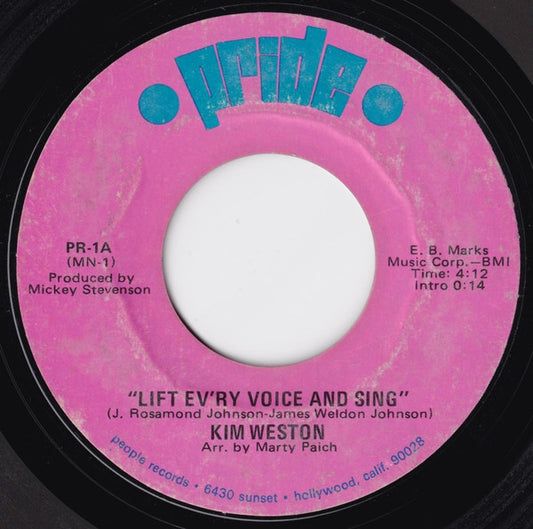 Kim Weston : Lift Ev'ry Voice And Sing / This Is America (7", Single, Mon)