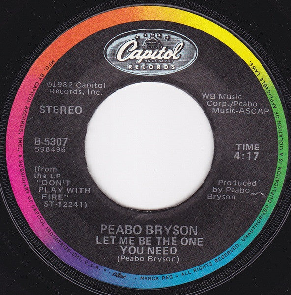 Peabo Bryson & Roberta Flack : You're Looking Like Love To Me (7", Single)