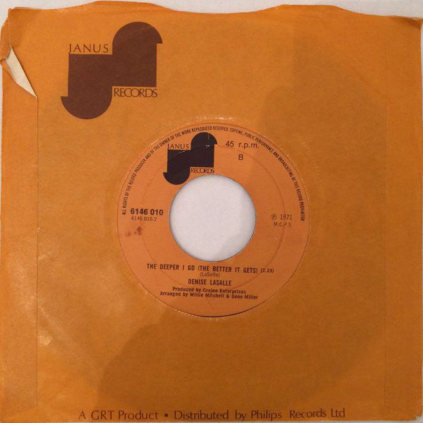 Denise LaSalle : Now Run And Tell That / The Deeper I Go (The Better It Gets) (7")