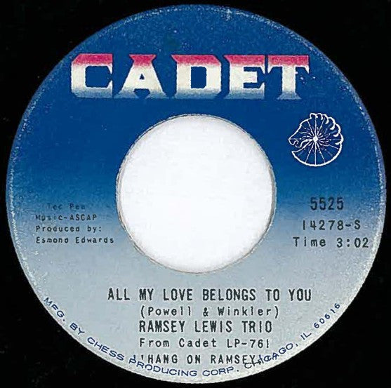 The Ramsey Lewis Trio : A Hard Day's Night / All My Love Belongs To You (7", Single)