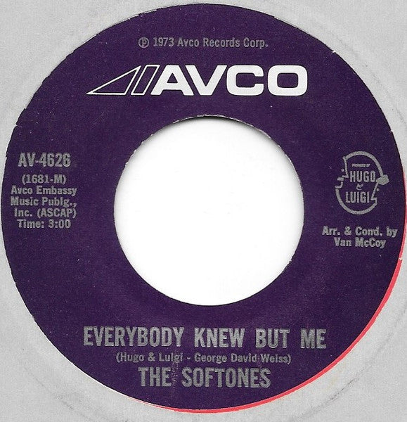 The Softones : The First Day / Everybody Knew But Me (7", Single)