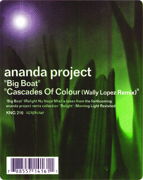 The Ananda Project : Big Boat / Cascades Of Colour (Wally Lopez Remix) (12")