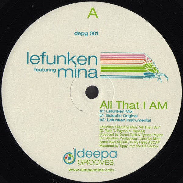 Lefunken Featuring Mina (2) : All That I Am (12")