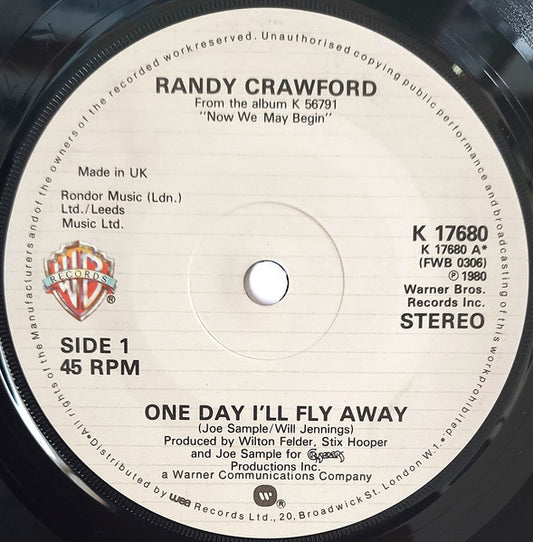 Randy Crawford : One Day I'll Fly Away (7", Single, Sma)