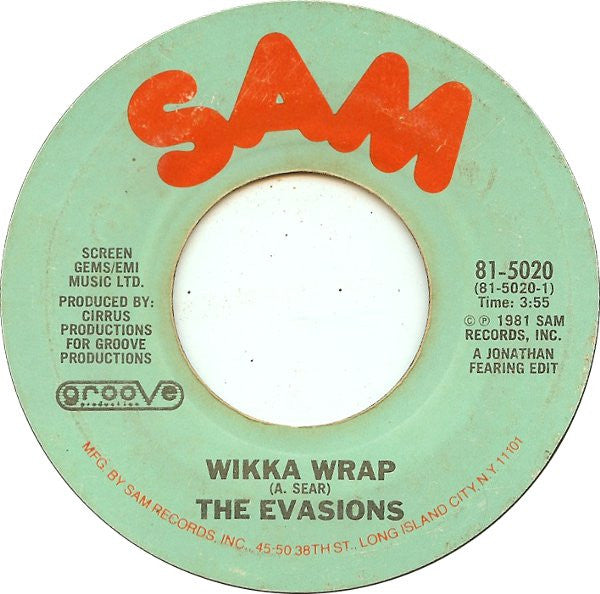 The Evasions : Wikka Wrap (7", Styrene)