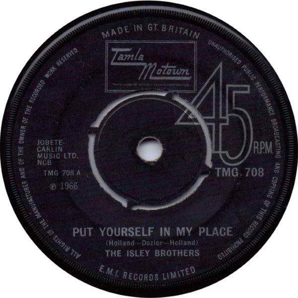 The Isley Brothers : Put Yourself In My Place (7", Single, 4-P)