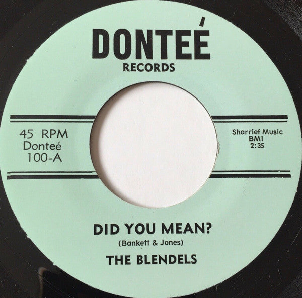 The Blendels : Did You Mean ?  (7", RE, Unofficial)
