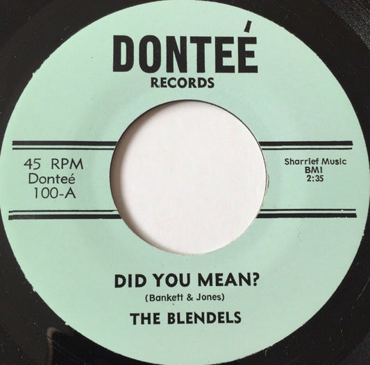 The Blendels : Did You Mean ?  (7", RE, Unofficial)