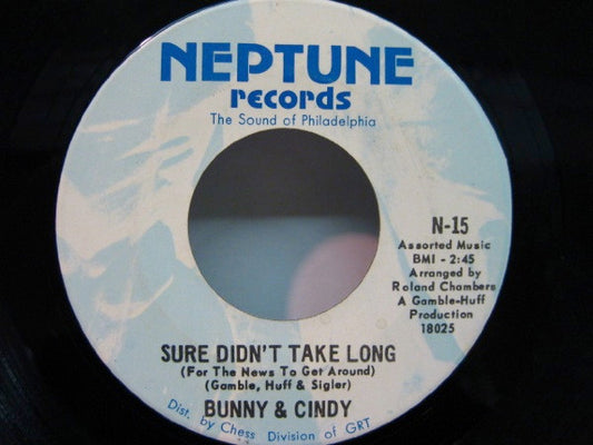 Bunny Sigler & Cindy Scott : We're Only Human / Sure Didn't Take Long (For The News To Get Around) (7", Single)