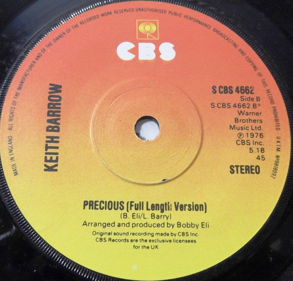 Keith Barrow : Precious (7", Single)