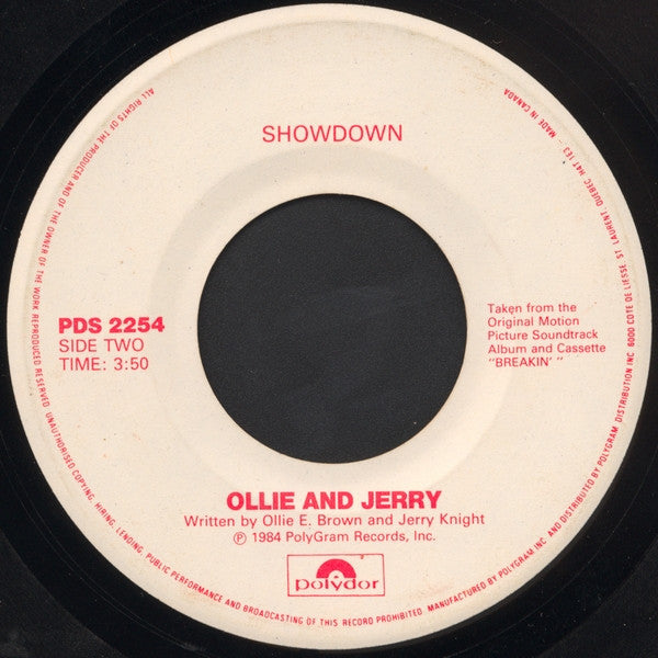 Ollie And Jerry : Breakin'... There's No Stopping Us (7", Single)