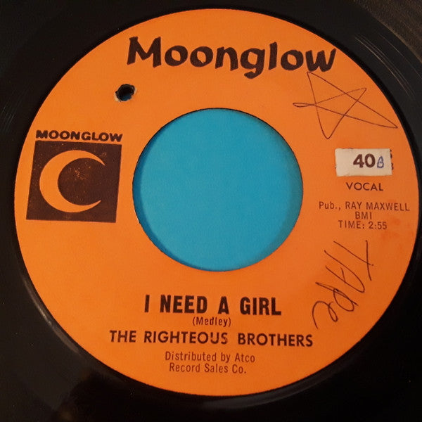 The Righteous Brothers : Bring Your Love To Me  /  I Need A Girl (7", Single)