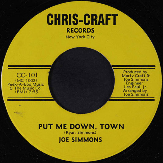 Joe Simmons (3) / Joe Simmons Singers : Put Me Down, Town / Let It Be (7")