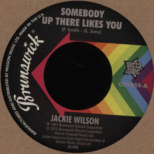 Jackie Wilson : Somebody Up There Likes You / A Lovely Way To Die (7", Single, RE)