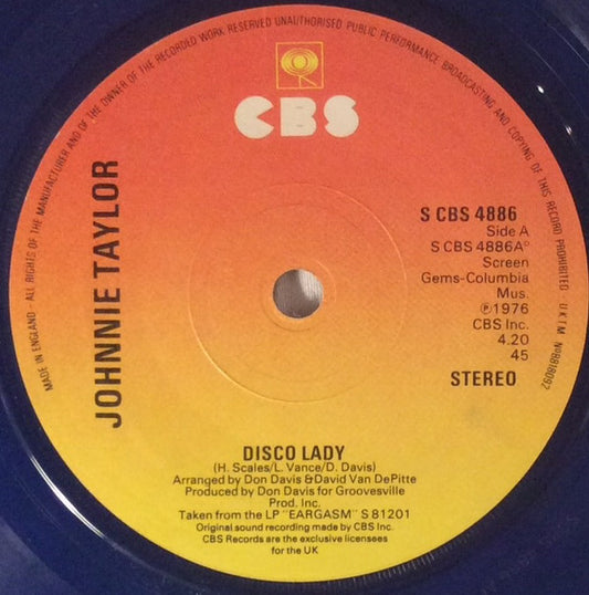 Johnnie Taylor : Disco Lady / Somebody's Gettin' It (7", Single, RE)