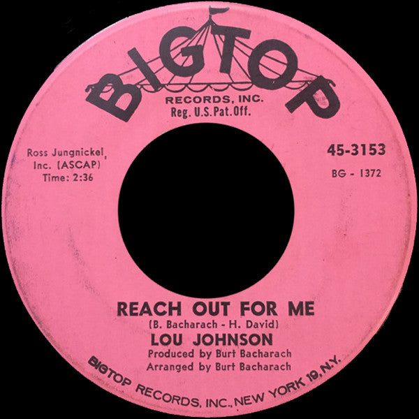 Lou Johnson : Reach Out For Me (7")