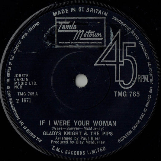 Gladys Knight And The Pips : If I Were Your Woman  (7", Single, Sol)