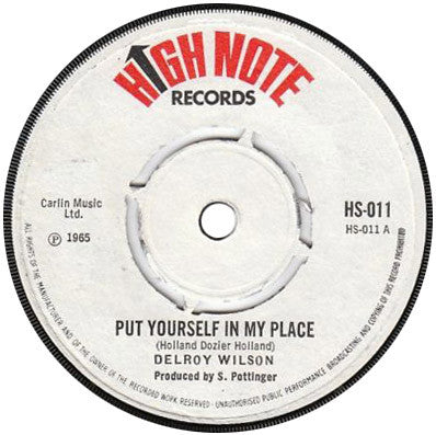 Delroy Wilson : Put Yourself In My Place / It Hurts (7", Single)