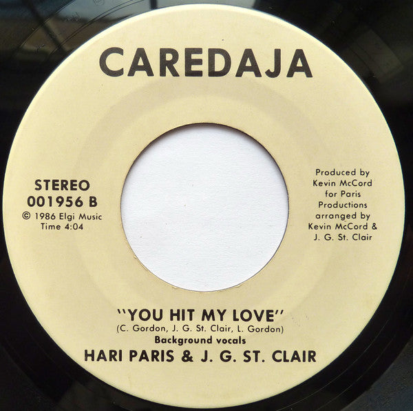 Hari Paris : You Hit My Love (7", Promo)