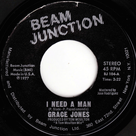 Grace Jones : I Need A Man (7", Single)