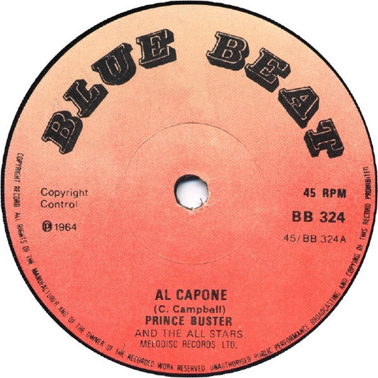Prince Buster And The All Stars* : Al Capone (7", Single, RP, red)